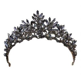 img 4 attached to 👑 Beaupretty Gothic Baroque Crown: Elegant Vintage Tiara and Luxury Headpiece for Wedding Party - Black