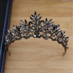 img 3 attached to 👑 Beaupretty Gothic Baroque Crown: Elegant Vintage Tiara and Luxury Headpiece for Wedding Party - Black