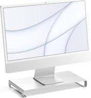 🖥️ sleek & versatile satechi aluminum universal unibody monitor stand - perfectly compatible with macbook pro, imac pro, google chromebook, microsoft surface go, dell, asus (silver)! logo