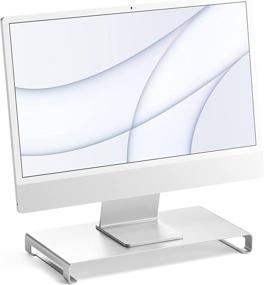 img 4 attached to 🖥️ Sleek & Versatile Satechi Aluminum Universal Unibody Monitor Stand - Perfectly Compatible with MacBook Pro, iMac Pro, Google Chromebook, Microsoft Surface Go, Dell, Asus (Silver)!