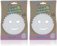 🧽 scrub daddy dual-sided sponge and scrubber - scrub mommy dye free: scratch-free solution for dishes and home cleaning - odor resistant, soft in warm water, firm in cold - dishwasher safe, 2 pack logo