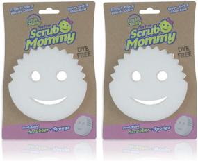 img 4 attached to 🧽 Scrub Daddy Dual-Sided Sponge and Scrubber - Scrub Mommy Dye Free: Scratch-Free Solution for Dishes and Home Cleaning - Odor Resistant, Soft in Warm Water, Firm in Cold - Dishwasher Safe, 2 Pack