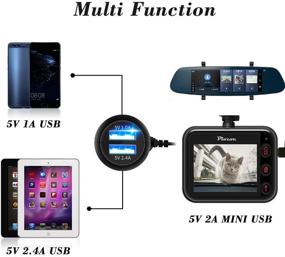 img 1 attached to 💡 Зарядное устройство для Garmin Dash Cam - универсальный автомобильный USB-кабель для Nuvi GPS, Mirror Cam и Dash Cam - удлиненный мини-USB-кабель питания для Dash Cam длиной 11,5 фута.