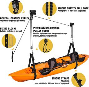 img 2 attached to Favorite Trade Kayak Hoist Garage Storage