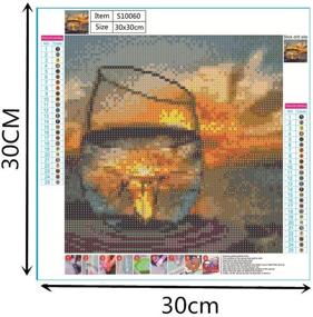 img 3 attached to Enhance Your Home Decor with DIY 5D Diamond Painting Kit: Cup Scenery - Full Drill Embroidery Craft for Adults