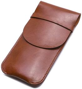 img 2 attached to 🖋️ Daimay Leather Pen Case Holder: Handmade Fountain Multi Pens Pouch for Ballpoint & Stylus Touch Pen – Brown