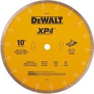 durable dewalt diamond blade for precise wet tile cutting - 10-inch x .060-inch (dw4764) logo