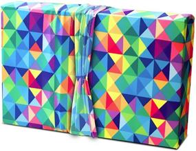 img 2 attached to 🎁 Eco-Friendly Stretchy Fabric Gift Wrap Pack - Celebration Theme (4 Medium Bags, 1 Card Holder with Tag) - Reusable as 8 Gift Bags!