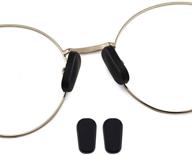 behline slip-on eyeglasses nose pads covers - 👓 soft silicone anti-slip nose cushion bridge pads (black, 1 pair) logo