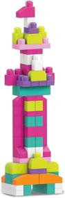 img 2 attached to Mega Bloks First Builders Big Building Bag - 80 Piece Pink Building Toys for Toddlers
