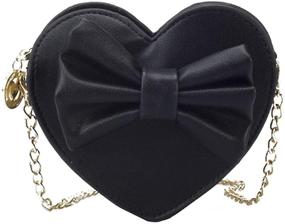 img 1 attached to 👜 Adorable and Functional: Mily Mini Heart Shape Crossbody Handbag Coin Change Purse for Toddlers and Little Girls