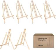 versatile 16-inch wooden easel set for painting, display, parties, and more - pack of 6 logo