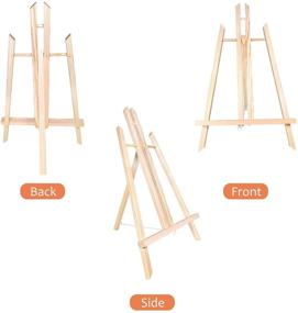 img 1 attached to Versatile 16-Inch Wooden Easel Set for Painting, Display, Parties, and More - Pack of 6