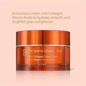 img 2 attached to Крем Dr. Dennis Gross C + Collagen Deep Cream: 🧴 Питательное средство для сухой, тусклой и зрелой кожи, 1.7 жидких унций