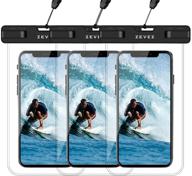 📱 3 pack universal waterproof case: floating phone pouch for iphone 12 11 pro max, galaxy s21 - ideal for water sports and diving up to 7" - dry bags for cell phone logo