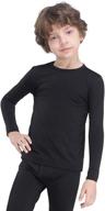 cozy & warm: mancyfit thermal tops for boys - fleece-lined long sleeve baselayer undershirts logo