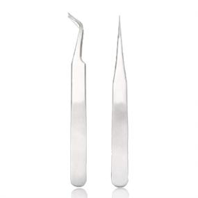 img 2 attached to 💅 Silver Nail Art Tweezers with Curved, Straight, and Pointed Tips for Ongles