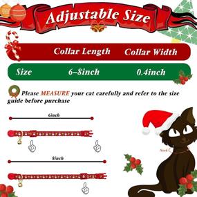 img 2 attached to 🐱 4-Pack Holiday Kitten Collar Set with Bell - Quick Release Safe Buckle, Xmas Design - Ideal Collars for Kittens and Cats