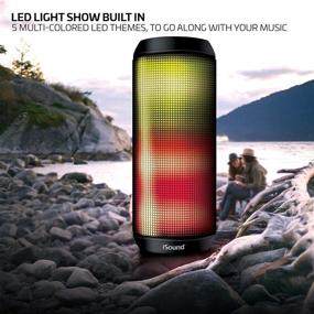 img 2 attached to iGlowSound Tower - Portable Bluetooth Speaker with 5 LED Lighting Modes, IPX4 Water Resistance, Dual Drivers, Speakerphone, 8 Hour Playtime, 100 Ft Range, Music Controls, NFC Pairing, Black