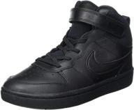 👟 nike boys court borough mid 2 leather sneakers athletic shoes, specially designed for optimal performance logo