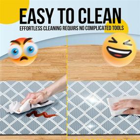 img 2 attached to 🧽 Kitsure Kitchen Mats 2 PCS: Waterproof, Non-Slip & Resilient Gray Rugs