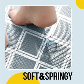 img 1 attached to 🧽 Kitsure Kitchen Mats 2 PCS: Waterproof, Non-Slip & Resilient Gray Rugs