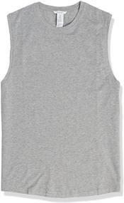 img 4 attached to 👕 Effortlessly Stylish: Amazon Brand Velocity Cotton Sleeveless Men's Clothing and Shirts