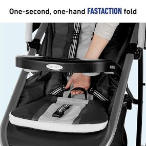 img 2 attached to 🏃 Graco FastAction Fold Jogger Travel System, Featuring FastAction Fold Jogging Stroller and SnugRide 35 Infant Car Seat in Gotham