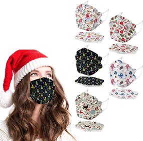 img 4 attached to Disposable Christmas Face_Masks Breathable Facemask