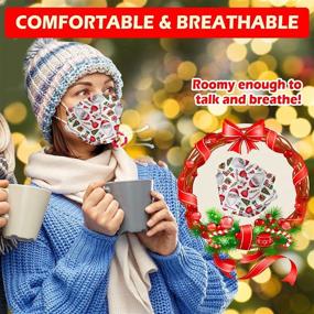 img 1 attached to Disposable Christmas Face_Masks Breathable Facemask