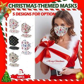 img 3 attached to Disposable Christmas Face_Masks Breathable Facemask