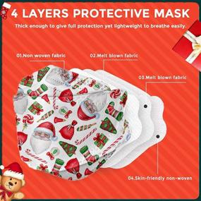 img 2 attached to Disposable Christmas Face_Masks Breathable Facemask