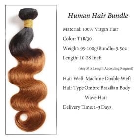 img 3 attached to Bundles Two Tone Extensions Brazilian Virgin