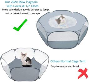 img 3 attached to 🐾 Braden Small Animal Playpen Tent: Breathable Pet Fence with Cover and Middle Layer, Ideal for Reptiles, Indoors/Outdoors, Portable Yard Cage for Exercise