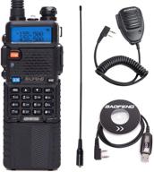 baofeng uv-5r 8 watt high power vhf uhf dual band two way radio tri-power 8/4/1w portable ham radio with 3800mah large battery logo