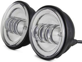 img 3 attached to 🏍️ SKTYANTS 4.5 inch Chrome Fog Light Auxiliary Spot Passing Lamp for Harley Touring Electra Glide - Perfect Mounting Bracket Included