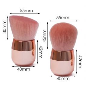 img 2 attached to 💅 2 Pcs Nail Art Dust Powder Remover Set: Soft Kabuki Brushes for Flawless Makeup or Nail Arts