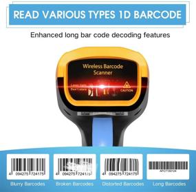 img 1 attached to Wireless Barcode Scanner by Trohestar - 1D (Yellow)