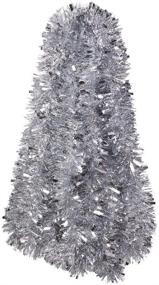 img 4 attached to 🎄 33 Feet Long Silver Tinsel Garland - Ideal Christmas Tree Decorations, Wedding, Birthday Party Supplies by DECORA