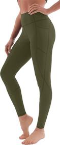 img 2 attached to 🩳 AFITNE High Waist Yoga Pants for Women with Pockets - Tummy Control & 4 Way Stretch Leggings for Workout, Running, Yoga