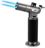 🔥 cadrim butane torch: refillable culinary blow torch for cooking, creme brulee, baking - adjustable flame kitchen torch, bbq tool (butane fuel not included) logo