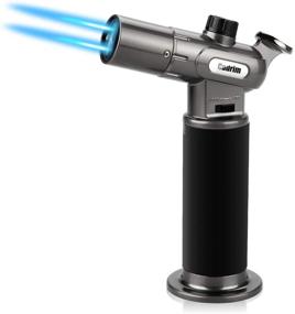 img 4 attached to 🔥 Cadrim Butane Torch: Refillable Culinary Blow Torch for Cooking, Creme Brulee, Baking - Adjustable Flame Kitchen Torch, BBQ Tool (Butane Fuel Not Included)