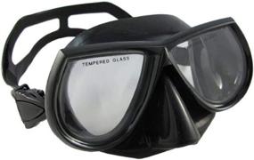 img 1 attached to Enhance Your Underwater Adventure with Scuba Choice Low Volume Black Silicone Mask for Scuba Diving Spearfishing and Free Diving