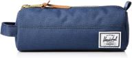 🖋️ herschel settlement pencil case, navy blue, classic design logo