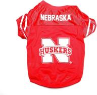 🏈 authentic university of nebraska dog jersey: nebraska huskers dog shirt football jersey for ultimate team spirit logo