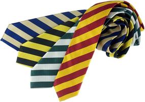 img 3 attached to LilMents Pinstriped Formal Necktie Multicolored Men's Accessories and Ties, Cummerbunds & Pocket Squares