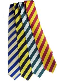 img 2 attached to LilMents Pinstriped Formal Necktie Multicolored Men's Accessories and Ties, Cummerbunds & Pocket Squares