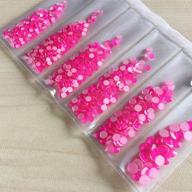 💅 vibrant neon rhinestones: 1080pcs mix ss6-ss20 fluorescent luminous non hotfix rhinestones in dk pink - perfect for electric nail art logo