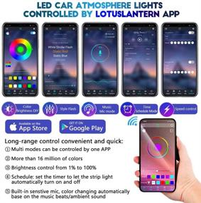 img 3 attached to 🚗 Bligli Interior Car Strip Lights: Waterproof RGB LED Strip Lights with App and Remote Control for Over 16 Million Color Options and Music Sync, USB DC 12V