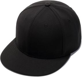 img 3 attached to Классическая бейсболка Quanhaigou Snapback - регулируемая кепка для взрослых с прямым козырьком Hip Hop.